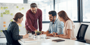 Team besprechung Werk von morgen